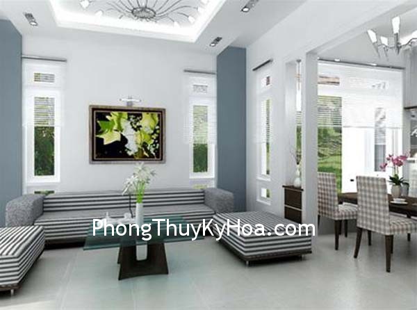 phong khach1 Hỏi Đáp Phong Thủy: Màu sắc trong phong thủy