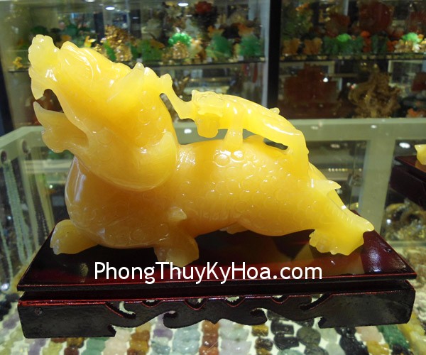 ty huu hoang long cong con 02 Tỳ hưu hoàng long cõng con,trấn trạch hưng gia,thu tài lộc M016